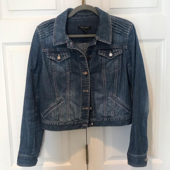 White House Black Market Denim Jacket - Picture 1 of 6